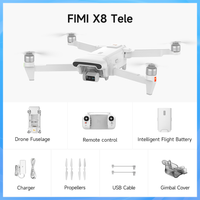 FIMI X8 Tele Max Drone 20KM Range with Wide-Angle Tele Camera 30x Hybrid Zoom 4K 60fps 3-axis Gimbal GPS AI Super Night Video
