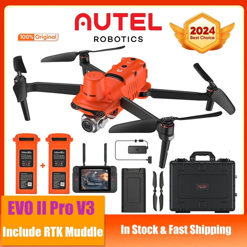 Autel Robotics EVO II Pro RTK V3 Drone Rugged Bundle 20MP Photo& 6K/30fps Video Professional Surveying & Mapping Drone In Stock