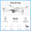 FIMI X8 Tele drone with Wide-Angle and tele Camera 30x Hybrid Zoom 4K 60fps 10KM range 3-axis Gimbal GPS AI Super Night Video