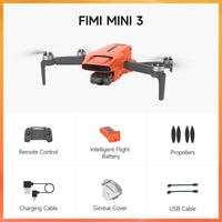 FIMI MINI3 Camera 245g ultra-lightweight  4K 60fps AI Super Nignt professional drone 3-axis Gimbal Camera Auto Return mode 9km