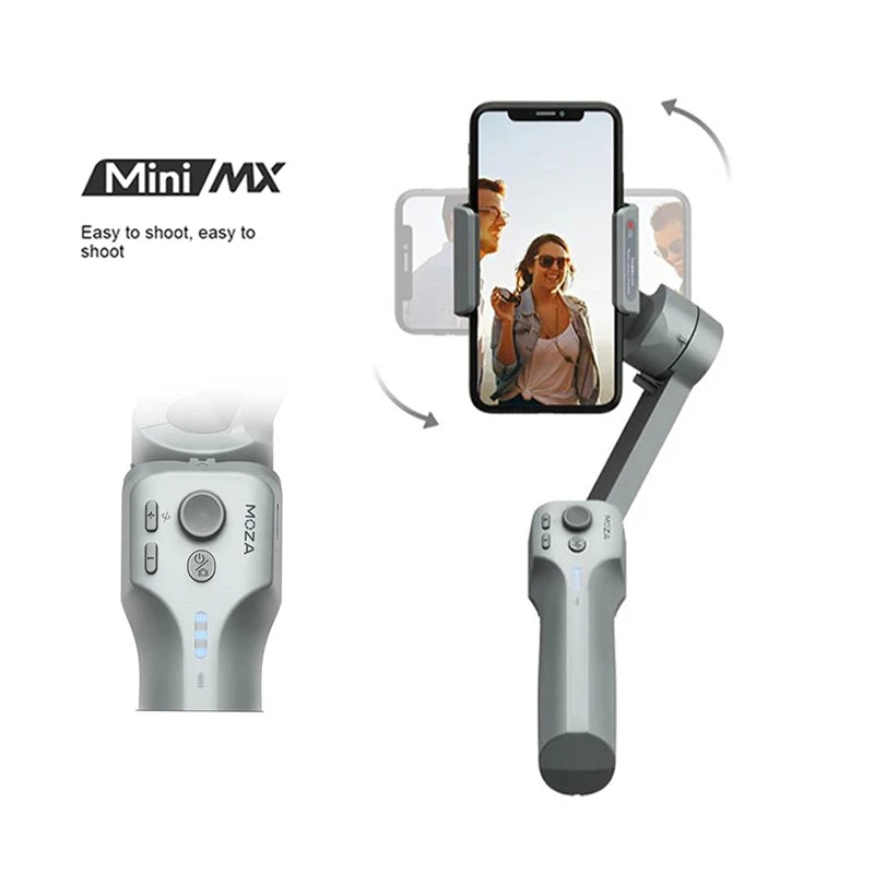 3-Axis Handheld Gimbal Stabilizer Selfie Stick for Smartphone Moza Mini MX