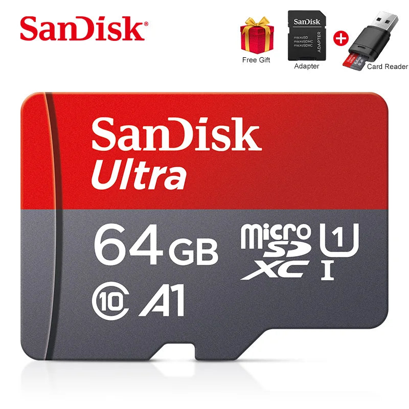 100% Card 128GB 100MB/s A1 Memory Cards cameracard 32GB 64GB Micro SDcard Class 10 UHS-1 flashcard Microsd TF/SD Card