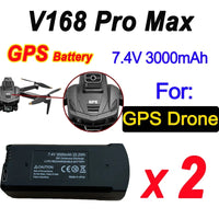 Original V168 GPS Battery 7.4V 3000mAh For V168Pro Max Drone 3.7V 2000mAh Battery For V168Pro RC Quadcopter Accessories Part