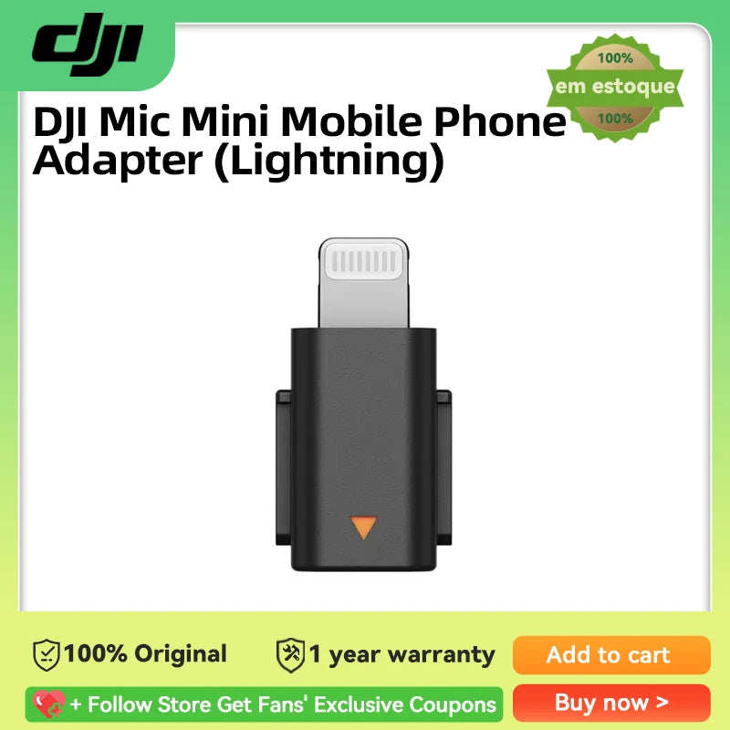 DJI Mic Mini Mobile Phone Adapter (Lightning) Connect to an Apple mobile device for DJI Mic Mini Original Accessories