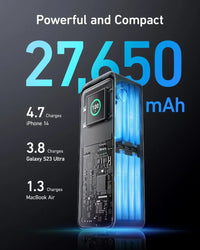 Anker Prime Power Bank 27650mAh 3-Port 140W Max Portable Charger Battery Portable Power Bank Large Capacity 250W for Laptop