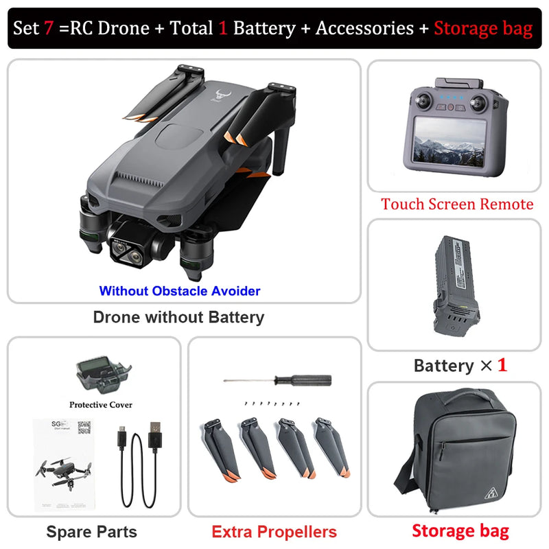 New ZLL SG909 Drone 4K Camera 3-Axis Gimbal WIFI Obstacle Avoidance Touch Screen FPV Brushless EIS Electronic RC Quadcopter Toys