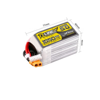 TATTU R-Line Version 5.0 V5 22.2V 850/1050/1300/1200/1400mAh 150C 6S1P LiPo Battery for RC Racing Drone RC Quadcopter XT60 Plug