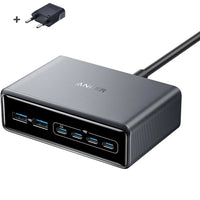 Anker Prime Charger 200W 6 Ports GaN Desktop Charging Station USB-C PD 100W Max Fast Charge for Laptop Mobile Phone Earbuds