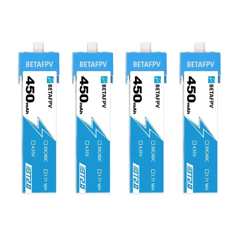BETAFPV Cetus Pro Brushless 450mAh 1S/500mAh Battery 4pcs
