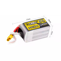 TATTU R-Line Version 5.0 V5 22.2V 850/1050/1300/1200/1400mAh 150C 6S1P LiPo Battery for RC Racing Drone RC Quadcopter XT60 Plug