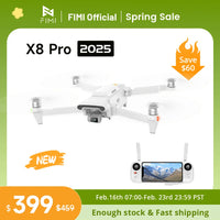 FIMI X8 Pro 2025 drone  4K 60fps 20KM range 3-axis Gimbal GPS AI Super Night Video 1/1.3-inch 48Mp CMOS sensor Smart Tracking