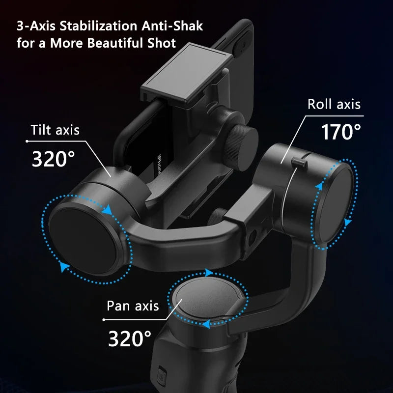 F8 Handheld 3-Axis Gimbal Phone Holder Anti Shake Video Record Stabilizer for Xiaomi iPhone Cellphone Smartphone gimbal camera