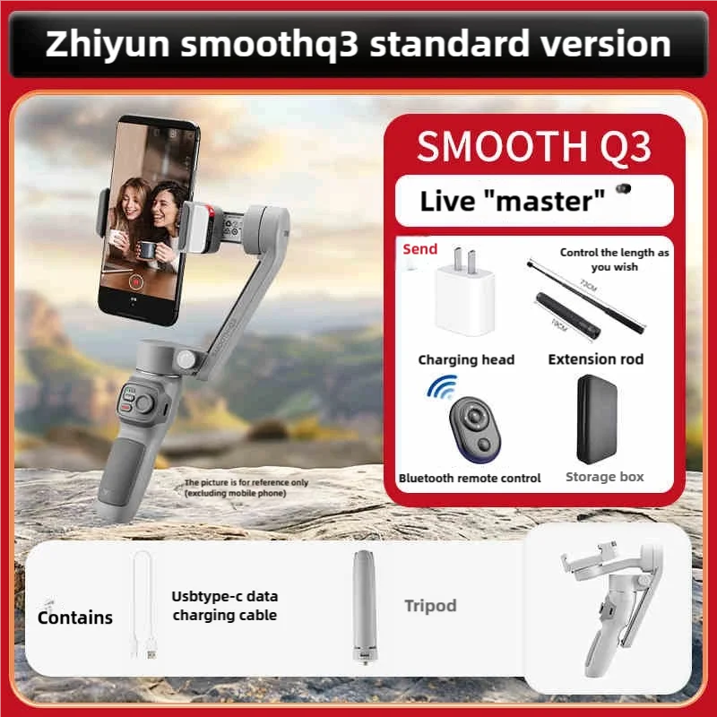 ZHIYUN Official SMOOTH Q3 Gimbal Smartphone 3-Axis Phone Gimbals Portable Stabilizer for iPhone 14 pro max/Xiaomi/Huawei