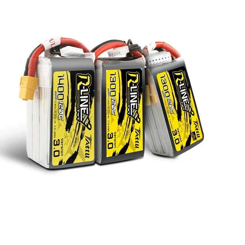 Tattu R-Line Version 3.0 V3 1050/1300/1550/1800/2000mAh 120C 4S 6S 4.2V Lipo Battery XT60 Plug FPV Racing Drone RC Quadcopter