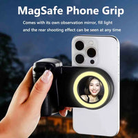 2025 Magsafe Bluetooth Shutter Phone Holder Camera Handle Grip Selfie Stablizer W FillLight Shooting for Iphone 16 15 14 Android
