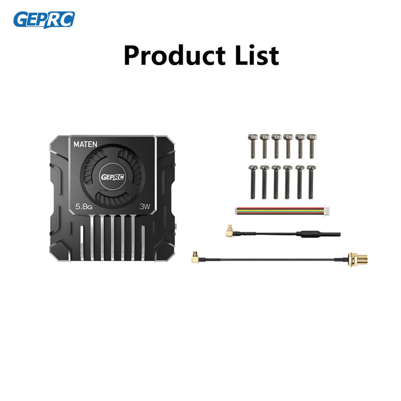 GEPRC MATEN 5.8G 3W VTX PRO 3000mW Transmitter Transmitting Module DC7-36V Built in Microphone for FPV Long Range Racing Drone