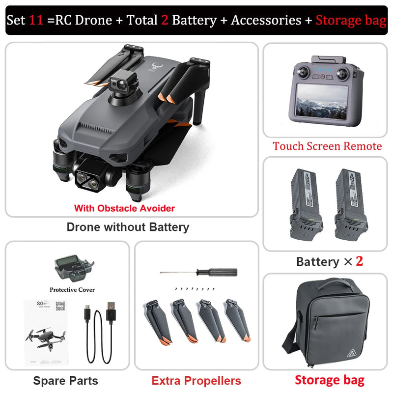 New ZLL SG909 Drone 4K Camera 3-Axis Gimbal WIFI Obstacle Avoidance Touch Screen FPV Brushless EIS Electronic RC Quadcopter Toys