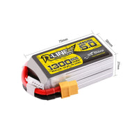 TATTU R-Line Version 5.0 V5 22.2V 850/1050/1300/1200/1400mAh 150C 6S1P LiPo Battery for RC Racing Drone RC Quadcopter XT60 Plug