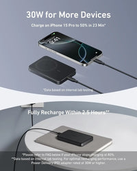 Anker MagGo Power Bank 10000mAh Ultra Slim Magnetic Battery Pack Qi2 15W MagSafe Portable for Iphone 16 15 14 13 12 Pro Max Plus