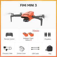 FIMI MINI 3 New 2024 Drone 4K 60fps AI Super Night Video 9km Range 3-axis Gimbal 249g Ultralight Design Smart Tracking Pro Drone