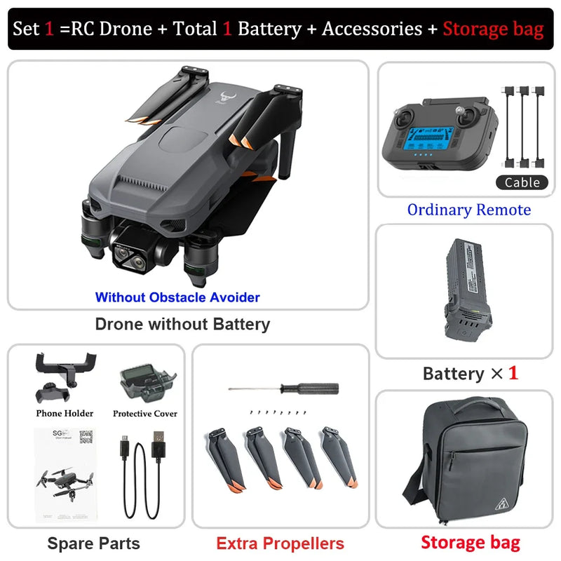 ZLL SG909 Professional Drone 4K Camera 3-Axis Gimbal Touch Screen Brushless Motor Radar Obstacle Avoidance