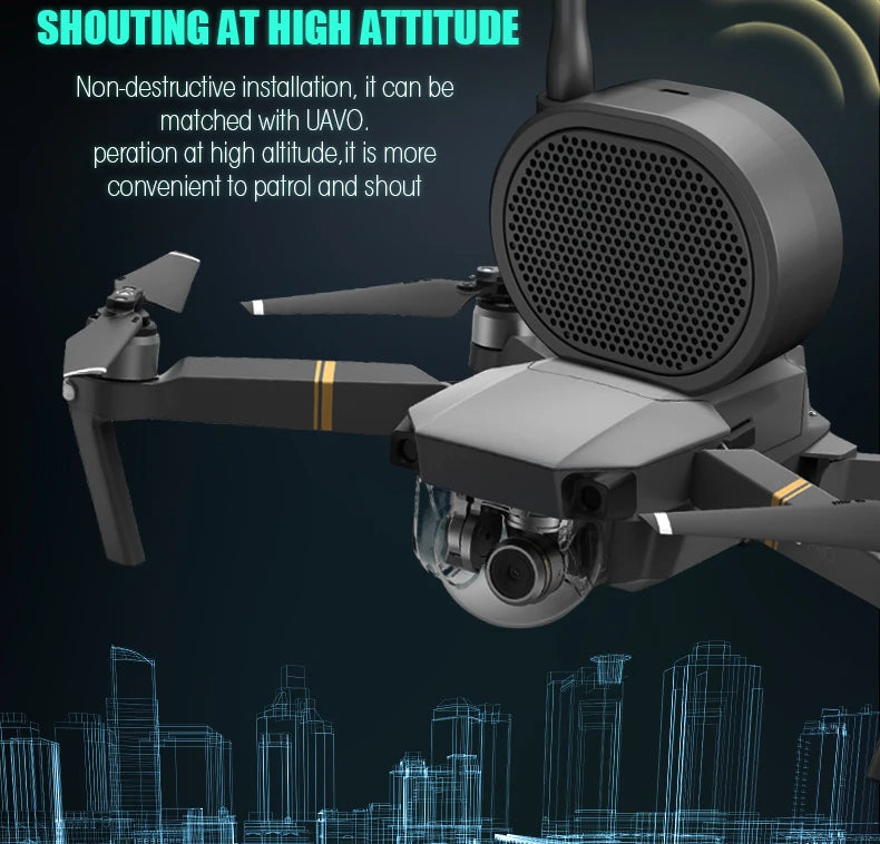 Drone Speaker Megaphone Loudspeaker 2000m Control Distance For X8SE DJI Mavic Mini 2 / Air 2 / Phantom / FPV Drone Accessories