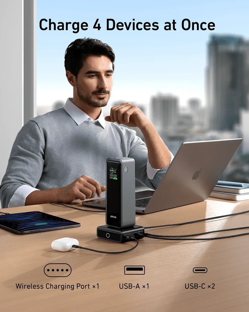 Anker Prime 100W Charging Base GaN USB-A USB-C Port A1902