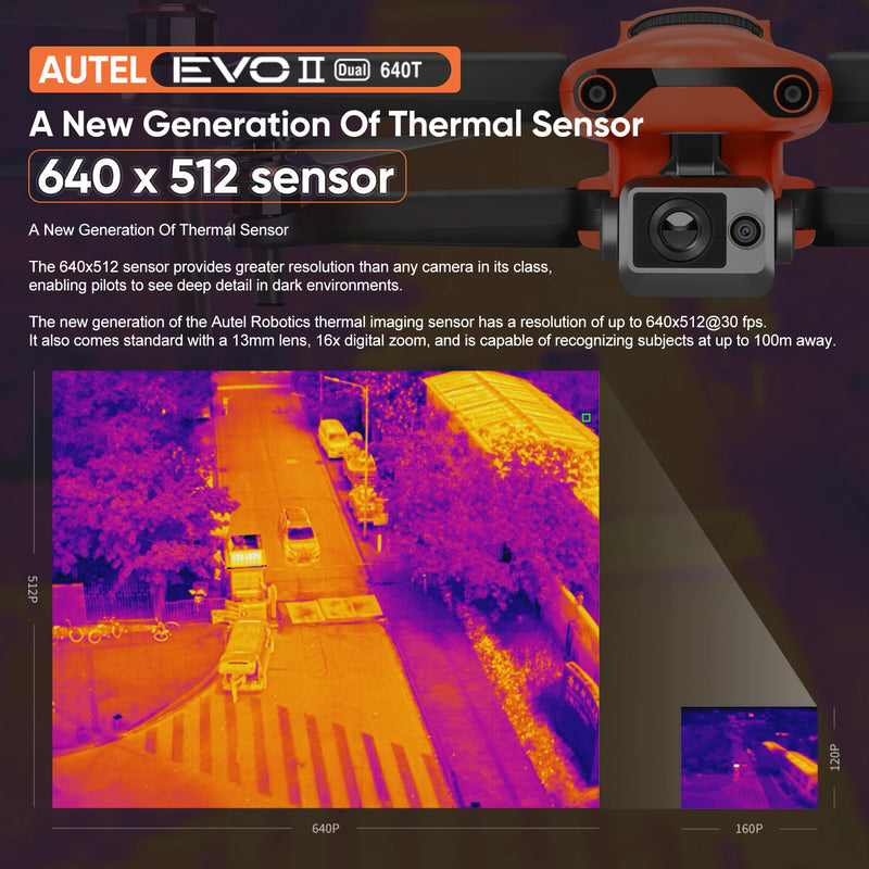 Autel Robotics 2024 New Camera Drone EVO II Dual 640T Enterprise V2 6K Included Accessories 7.9" Smart Controller V2