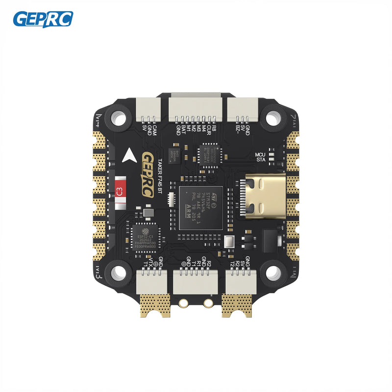 GEPRC TAKER F745 BT 8Bit 60A Stack 4IN1 ESC 512MB Black Box Data Analyze Record Flight Barometer Dual Gyroscope Racing FPV Drone