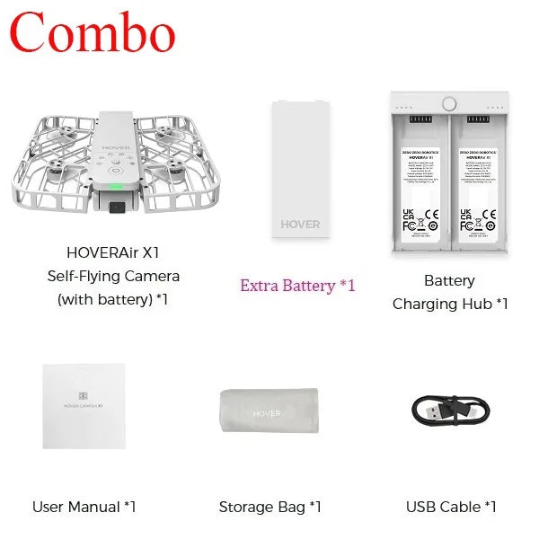 HOVER Air X1 Flying Camera Intelligent Automatic follow-up Selfie Drone 2.7K Mini Action Camera