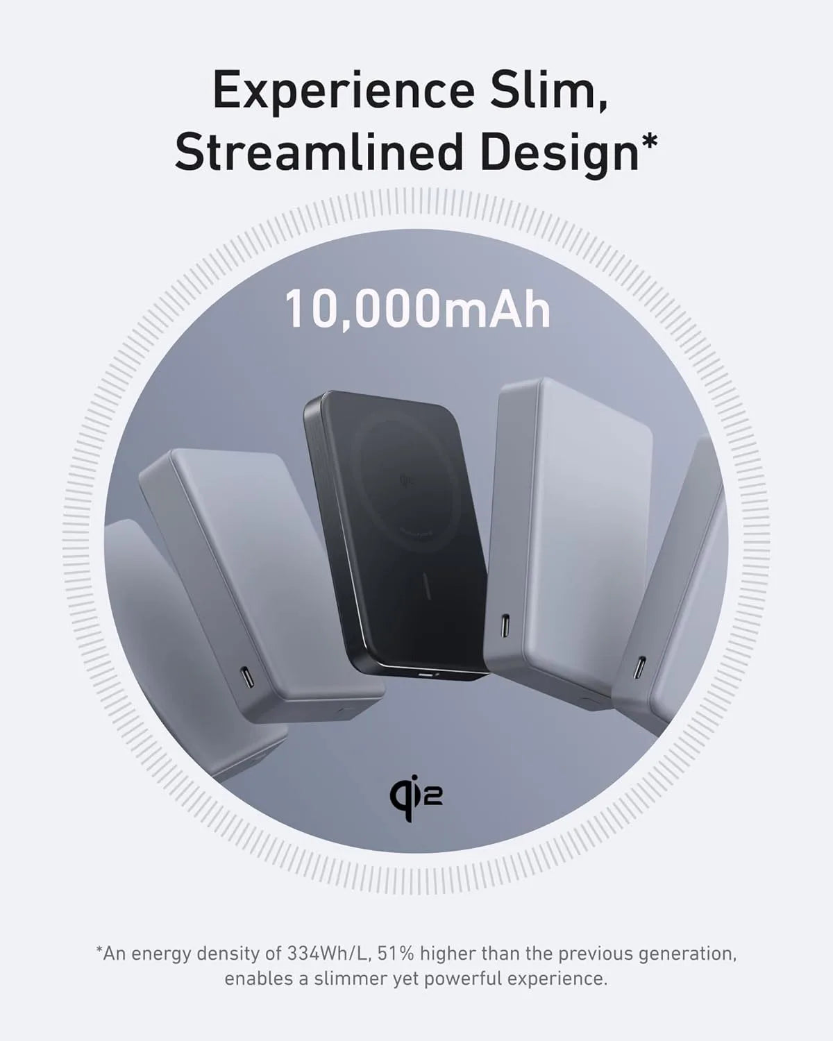 Anker MagGo Power Bank 10000mAh Ultra Slim Magnetic Battery Pack Qi2 15W MagSafe Portable for Iphone 16 15 14 13 12 Pro Max Plus
