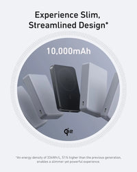 Anker MagGo Power Bank 10000mAh Ultra Slim Magnetic Battery Pack Qi2 15W MagSafe Portable for Iphone 16 15 14 13 12 Pro Max Plus