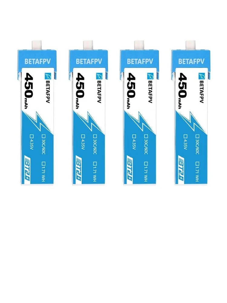 BETAFPV Cetus Pro Brushless 450mAh 1S/500mAh Battery 4pcs