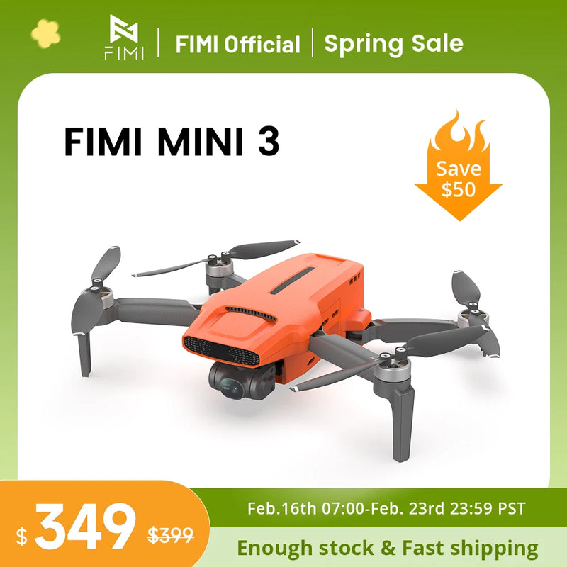 FIMI MINI 3 new drone 4K 60fps AI Super Night Video 9km range 3-axis Gimbal 249g Ultralight design smart tracking mini pro drone