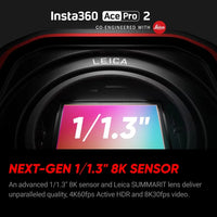 Original Insta360 Ace Pro 2 - 8K Waterproof Action Camera Co-Engineered with Leica,1/1.3" Sensor,Dual AI Chip,Leading Low Light