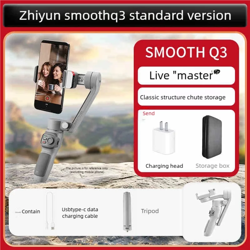 ZHIYUN Official SMOOTH Q3 Gimbal Smartphone 3-Axis Phone Gimbals Portable Stabilizer for iPhone 14 pro max/Xiaomi/Huawei