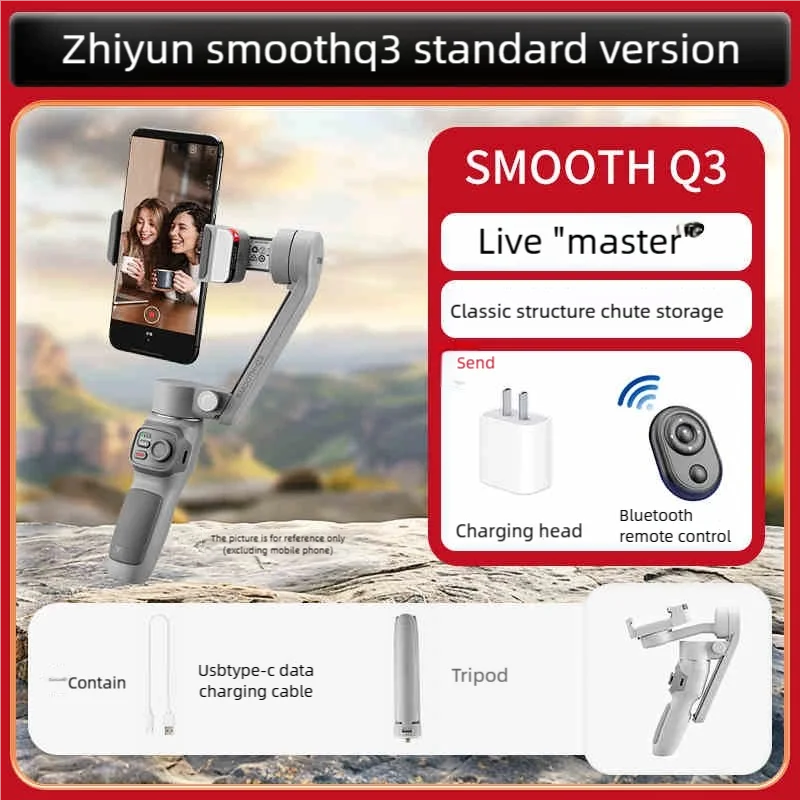 ZHIYUN Official SMOOTH Q3 Gimbal Smartphone 3-Axis Phone Gimbals Portable Stabilizer for iPhone 14 pro max/Xiaomi/Huawei