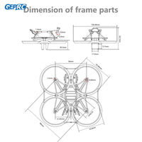 GEP-DS20 Frame 2Inch Parts Propeller Accessory Base Quadcopter FPV Freestyle RC Racing Drone DarkStar20