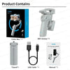 TOKQI M01 3-Axis Anti-Shake Handheld Gimbal Phone Stabilizer Foldable Holder Selfie Tripod with Fill Light for iPhone Smartphone