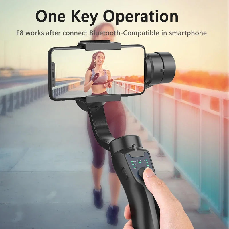 F8 Handheld 3-Axis Gimbal Phone Holder Anti Shake Video Record Stabilizer for Xiaomi iPhone Cellphone Smartphone gimbal camera