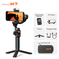 Hohem official-website isteady М7 Stabilizer Ai Face Tracking 3-Axis Phone Gimbal Built-in Selfie Stick iPhone16/Samsung Gimbal