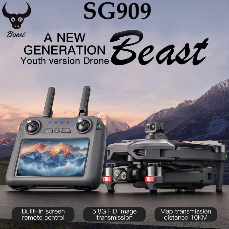 New ZLL SG909 Drone 4K Camera 3-Axis Gimbal WIFI Obstacle Avoidance Touch Screen FPV Brushless EIS Electronic RC Quadcopter Toys
