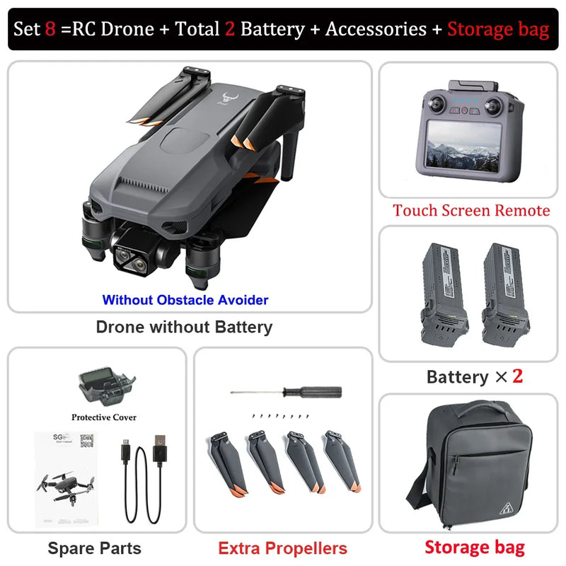 ZLL SG909 Professional Drone 4K Camera 3-Axis Gimbal Touch Screen Brushless Motor Radar Obstacle Avoidance
